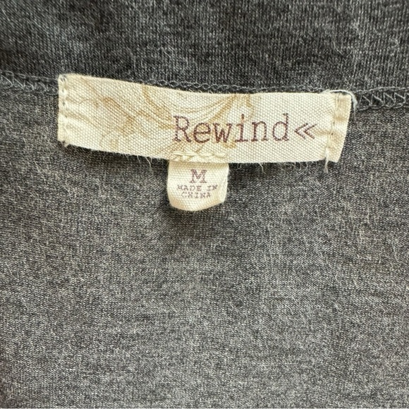 Rewind Crochet Lace Knit Panel Boho Soft Tank Top Size M - Picture 5 of 5